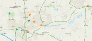 Map of All Northampton walking routes